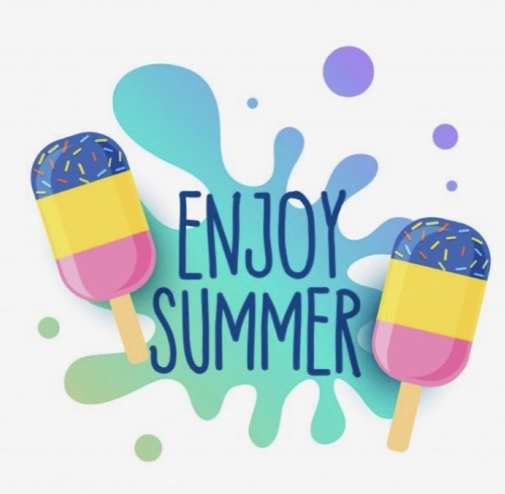 Popsicles with the text Enjoy Summer